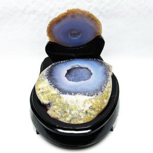 アゲート ジオード 原石 置物 台座付属 瑪瑙 メノウ 晶洞 一点物 181