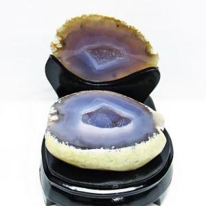 2.7Kg トレジャーメノウ 原石 置物 ジオード 風水 台座付属 一点物