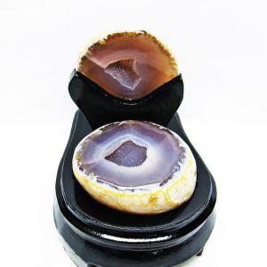 アゲート ジオード 原石 置物 台座付属 瑪瑙 メノウ 晶洞 一点物 181