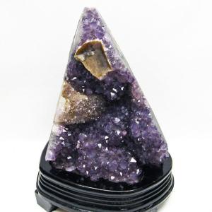 2.6Kg アメジスト クラスター ウルグアイ産 原石 amethyst 台座付属 花