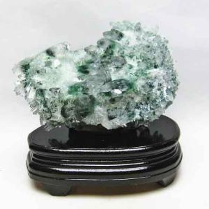 緑水晶 クラスター 原石 台座付属 一点物 [送料無料] 182-7395