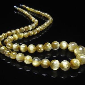ルチル ブレスレット タイチンルチルクォーツ 18mm 一点物 211-3369