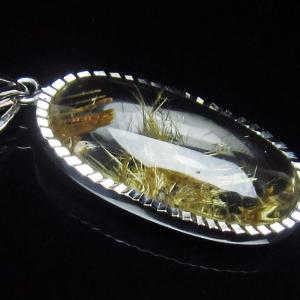 タイチンルチルクォーツ ゴールドルチル バングル 送料無料 一点物 111