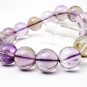 店頭展示中 くっきりバイカラー 虹入り 4A アメトリン ブレスレット