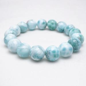 抜粋鑑別済み 4A パープルラリマー ブレスレット 8.5mm×25珠 入手困難