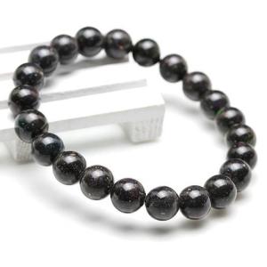 ブラックオパール ブラックマトリックスオパール ブレスレット 10mm