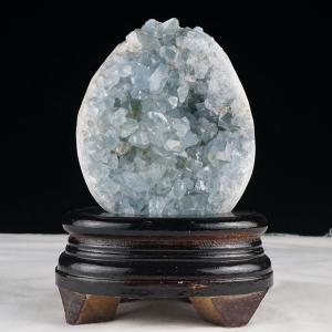 2.2Kg セレスタイト 原石 天青石 台座付属 送料無料 一点物 191-255