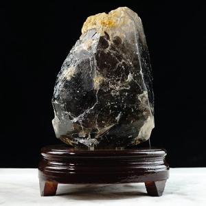 3.7Kg スモーキークォーツ 煙水晶 原石 虹入り ルチルクォーツ入り