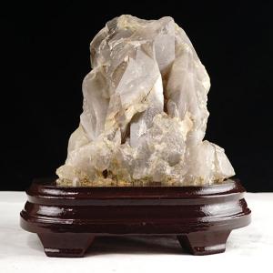 3.2Kg スモーキークォーツ 煙水晶 クラスター 虹入り 送料無料 一点物 291-81｜tosho-stones