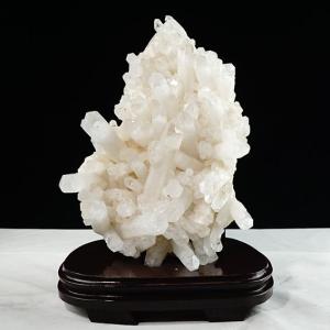 スモーキークォーツ 六角柱 煙水晶 虹入り 3.7Kg 台座付属 送料無料