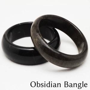 オブシディアン バングル 黒曜石 Obsidian ブレス パワーストーン 天然石 ランダム発送 メール便送料無料 [M便 1/5] 711-399｜tosho-stones