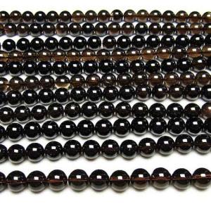 エレスチャルクォーツ ブレスレット 14mm ブラックエレスチャル 一点物