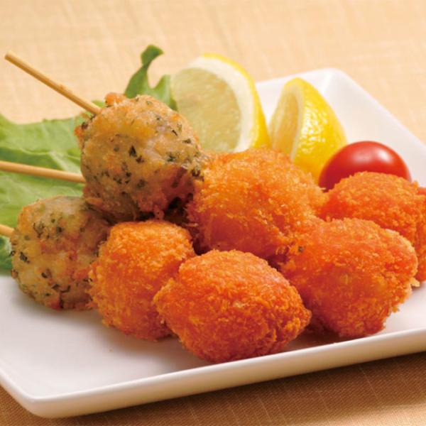 冷凍食品 ケーオー産業)海鮮団子串(たこ・えび・いか) 450g(10本入)