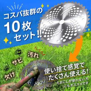 草刈り チップソー 255mm 替刃 10枚セ...の詳細画像3