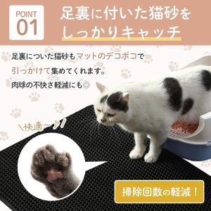 猫砂マット 猫砂 マット 砂取りトイレ 二重構...の詳細画像2