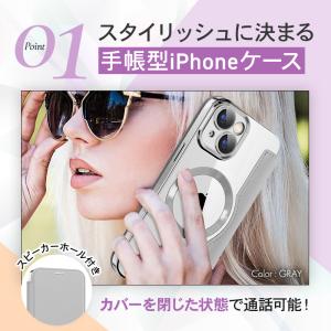 iPhoneケース 手帳型 MagSafe対応...の詳細画像2