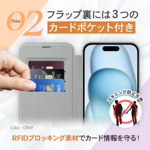iPhoneケース 手帳型 MagSafe対応...の詳細画像3