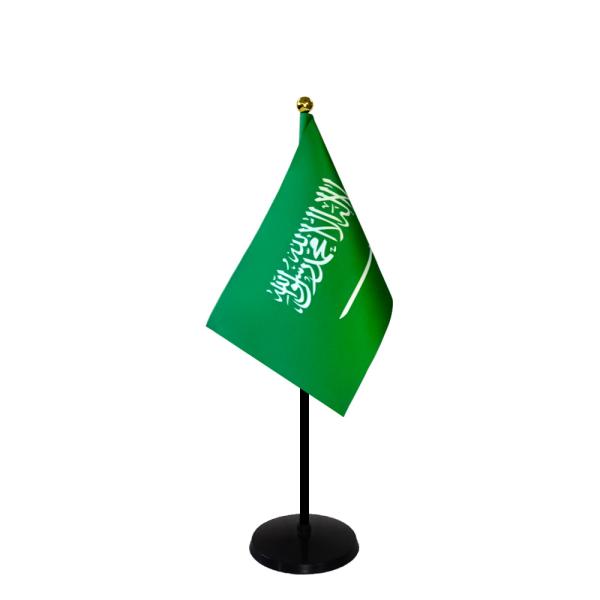 TOSPA サウジアラビア 国旗 ミニフラッグ 1本立てセット 旗サイズ10.5×15.7cm テト...
