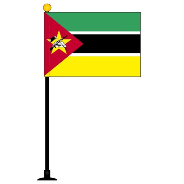 TOSPA モザンビーク 国旗 ミニフラッグ 旗サイズ10.5×15.7cm テトロンスエード製 ポ...