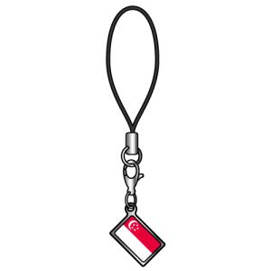 TOSPA ストラップ シンガポール 国旗柄 チャーム部分サイズ約1cm ×1.5