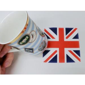 TOSPA 世界の国旗 コースター イギリス 英国 ユニオンジャック柄（素早い吸水 速乾のマイクロフ...