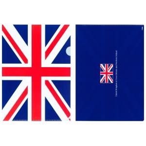 TOSPA クリアファイル A4 イギリス国旗柄 英国 ユニオンジャック【クリアフォルダー A4サイ...