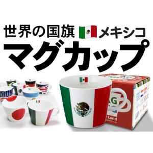 フラッグマグカップ メキシコ 国旗柄 満水容量380ml 陶磁器製 日本製｜tospashop