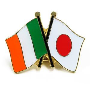 TOSPA ピンバッジ2ヶ国友好 日本国旗 ベルギー国旗 約20×20mm : トスパ