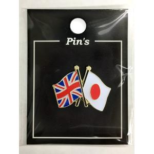 TOSPA ピンバッジ2ヶ国友好 日本国旗 台湾 中華民国 旗 約20×20mm