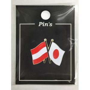 TOSPA ピンバッジ2ヶ国友好 日本国旗 台湾 中華民国 旗 約20×20mm