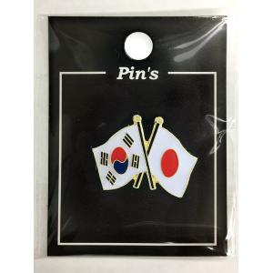 TOSPA ピンバッジ2ヶ国友好 日本国旗 台湾 中華民国 旗 約20×20mm