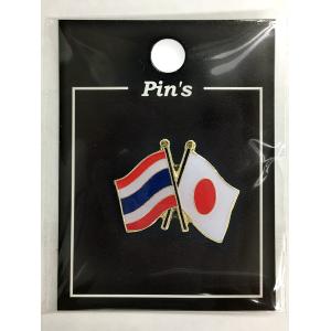 TOSPA ピンバッジ2ヶ国友好 日本国旗 フィリピン国旗 約20×20mm