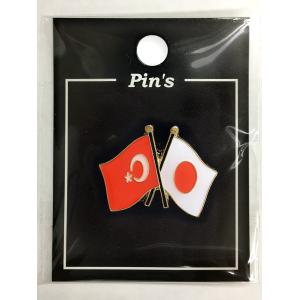 TOSPA ピンバッジ2ヶ国友好 日本国旗 フィリピン国旗 約20×20mm