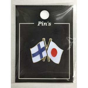 TOSPA ピンバッジ2ヶ国友好 日本国旗 海軍旗 旭日旗 約20×20mm