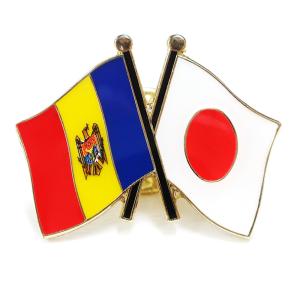 TOSPA ピンバッジ2ヶ国友好 日本国旗 ASEAN アセアン 東南アジア諸国