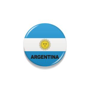 TOSPA 缶バッジ アルゼンチン 国旗柄 直径約3cm 世界の国旗缶バッジ シリーズ｜tospashop