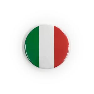 TOSPA 缶バッジ イタリア 国旗柄 直径約4.5cm スチール製 トスパオリジナル世界の国旗缶バッジシリーズ｜tospashop