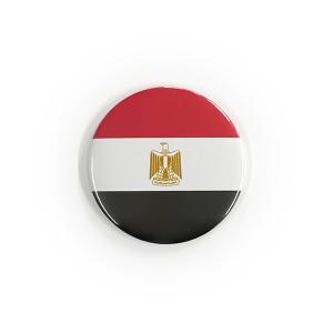 TOSPA 缶バッジ エジプト 国旗柄 直径約4.5cm スチール製 トスパオリジナル世界の国旗缶バッジシリーズ｜tospashop