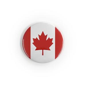 TOSPA 缶バッジ カナダ 国旗柄 直径約4.5cm スチール製 トスパオリジナル世界の国旗缶バッジシリーズ｜tospashop