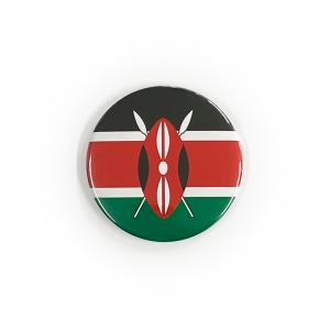 TOSPA 缶バッジ ケニア 国旗柄 直径約4.5cm スチール製 トスパオリジナル世界の国旗缶バッジシリーズ｜tospashop