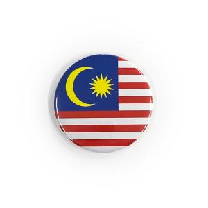 TOSPA 缶バッジ マレーシア 国旗柄 直径約4.5cm スチール製 トスパオリジナル世界の国旗缶バッジシリーズ｜tospashop