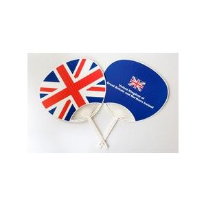 TOSPA 国旗柄うちわ イギリス国旗柄 英国 ユニオンジャック（2本組セット）