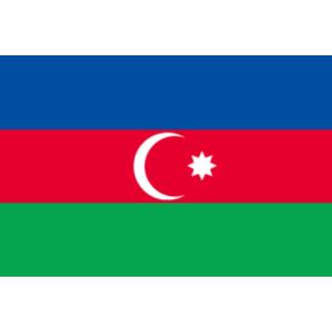 TOSPA 世界の外国旗 アゼルバイジャン国旗(手旗25×37.5cm ポール付き）｜tospashop