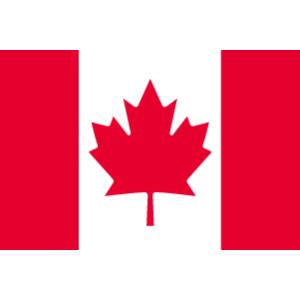TOSPA 世界の外国旗 カナダ国旗(手旗25×37.5cm ポール付き）｜tospashop