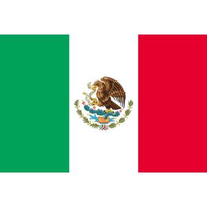 TOSPA 世界の外国旗 メキシコ国旗(手旗25×37.5cm ポール付き)｜tospashop