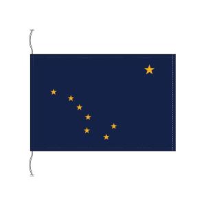 TOSPA アラスカ州旗 アメリカ合衆国の州旗 卓上旗16×24cm 高級テトロン製｜tospashop