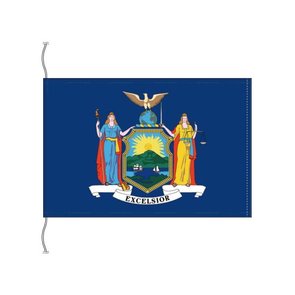 TOSPA ニューヨーク州旗 アメリカ合衆国の州旗 卓上旗16×24cm 高級テトロン製