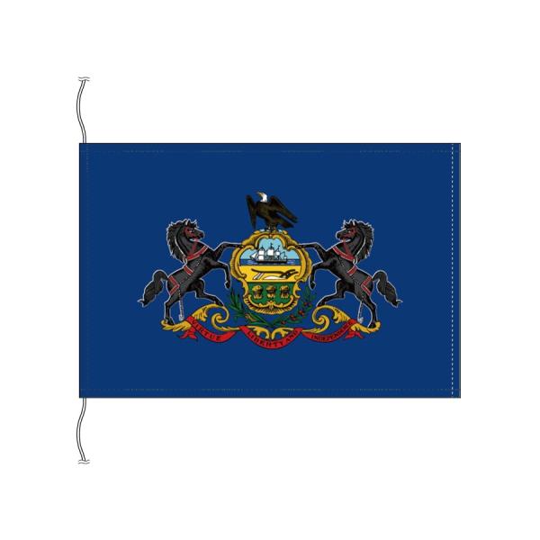 TOSPA ペンシルベニア州旗 アメリカ合衆国の州旗 卓上旗16×24cm 高級テトロン製