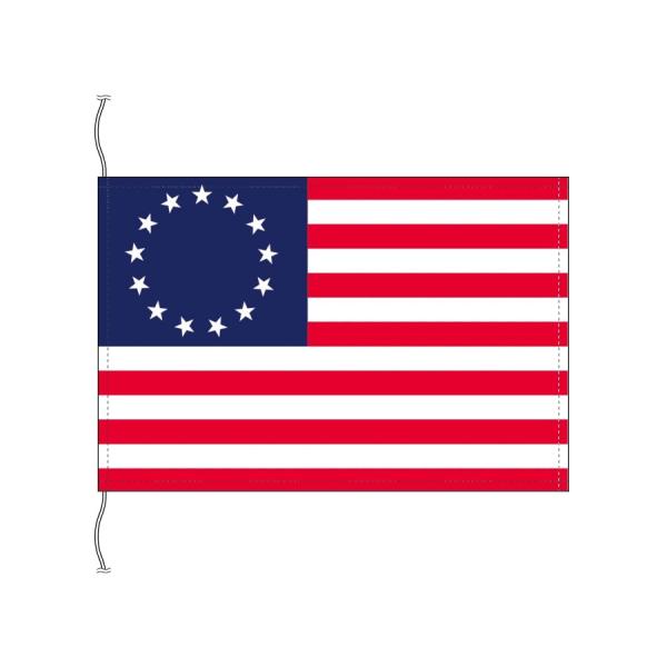 TOSPA アメリカ 13州 国旗 独立時の星条旗  ベッツィー ロス フラッグ 卓上旗 旗サイズ1...