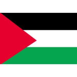 TOSPA パレスチナ 国旗 卓上旗 旗サイズ：16×24cm